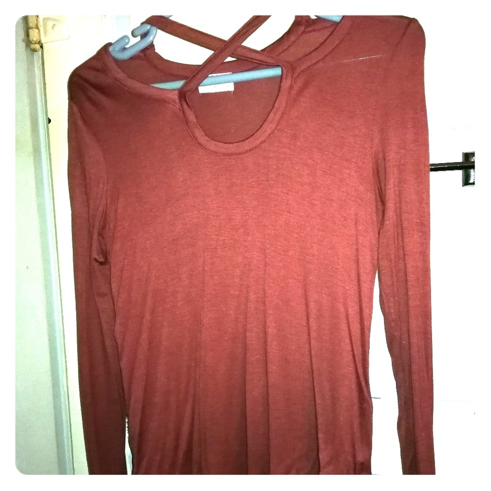 Long sleeved red top